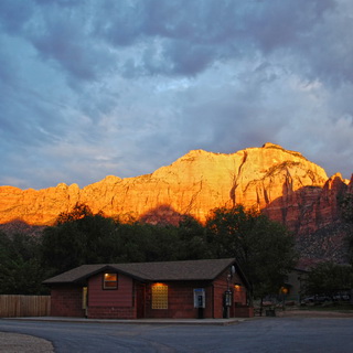 Zion - Sunset at campsite